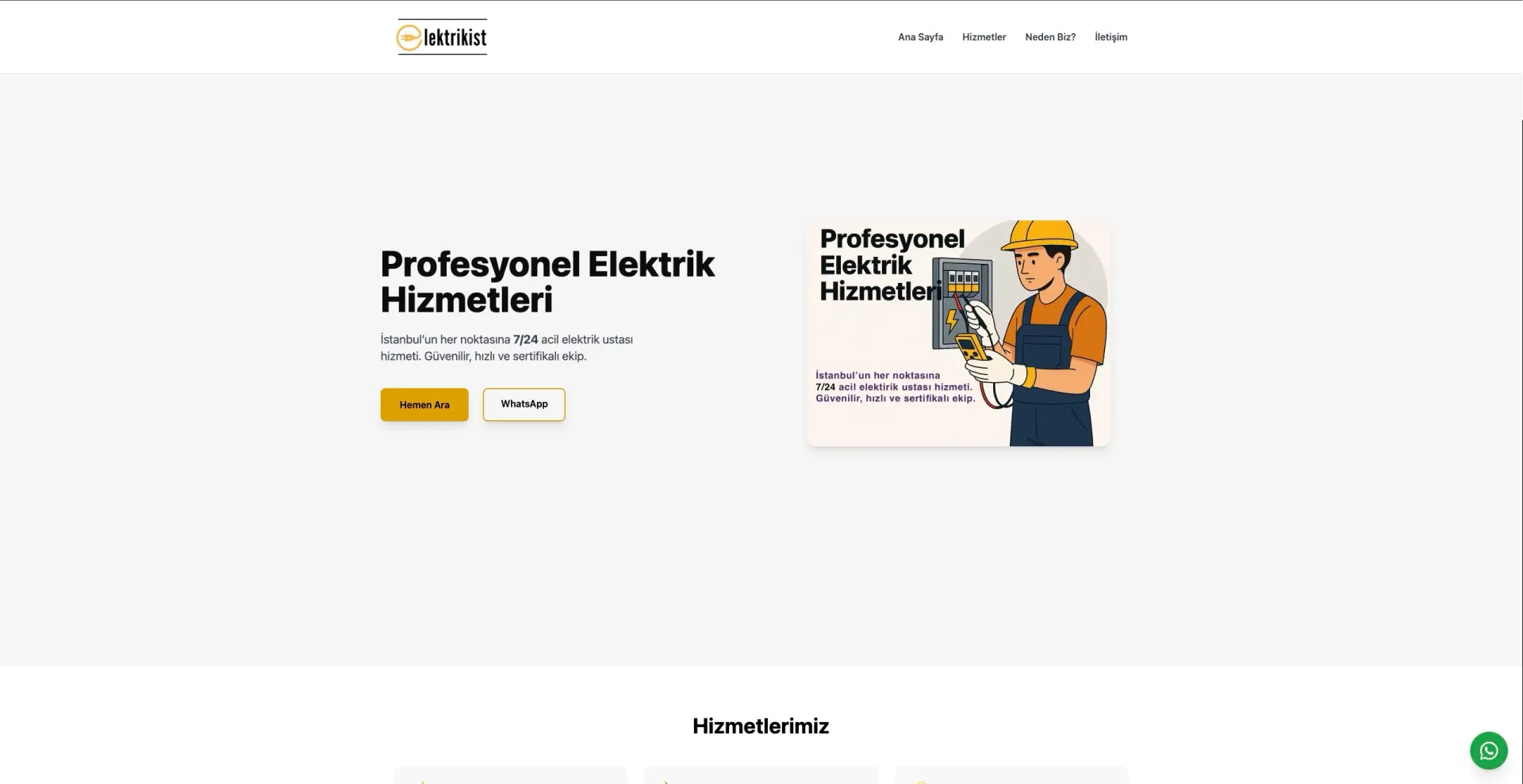 Elektrikist Elektrik Website